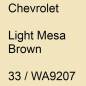 Preview: Chevrolet, Light Mesa Brown, 33 / WA9207.